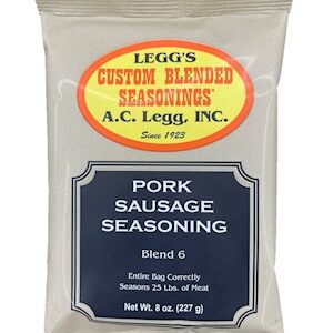 Lee's custom blended seasonings AC Legg's Pork Sausage Seasoning Blend.