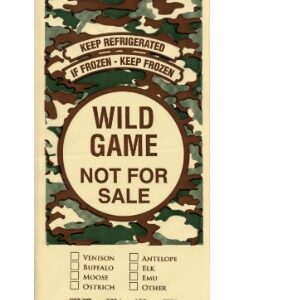 A bag with the words Camo Wild Game 1lbs NFS not for sale.